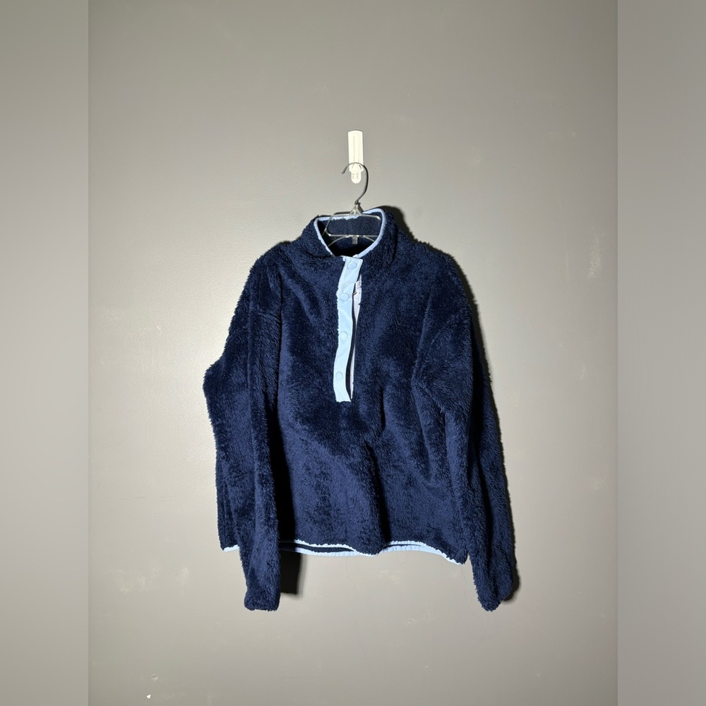 Vineyard Vines Teddy Snap Placket Plush Pullover Size Large